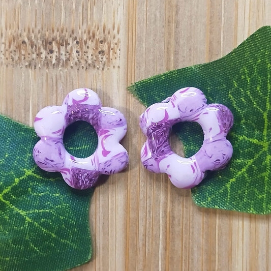 Pampilles petites fleurs - Rose & Violette
