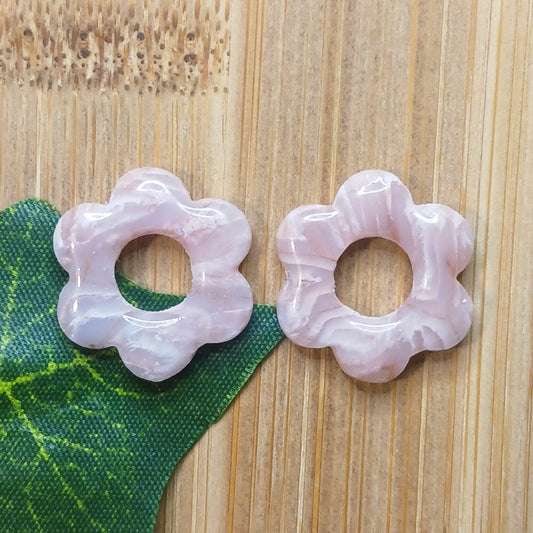 Pampilles petites fleurs - Rose nude