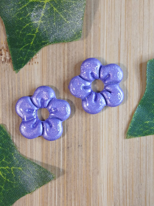 Pampilles petites fleurs striées - Violette