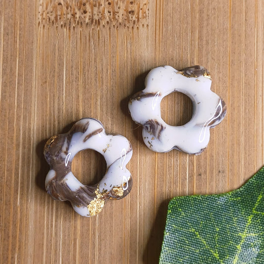 Pampilles Petites Fleurs – Taupe/Blanc
