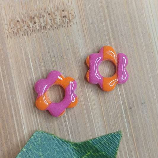 Mini-pampilles Petites Fleurs – Rose / Orange