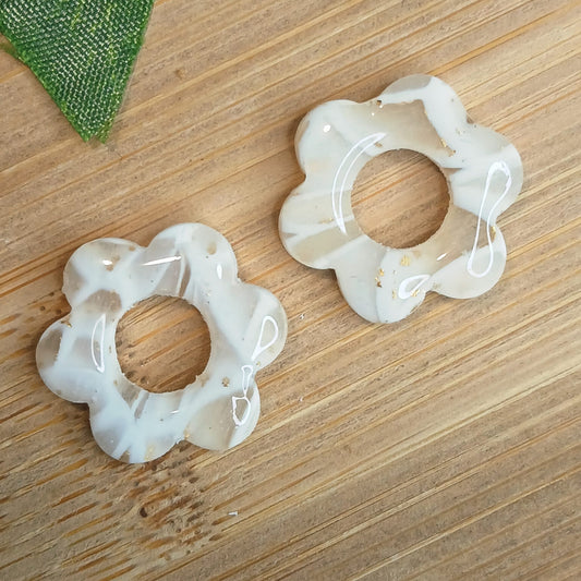 Pampilles Petites Fleurs – Beige translucide