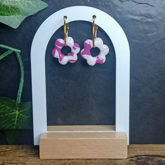 Pampilles petites fleurs  - Violette & Blanche