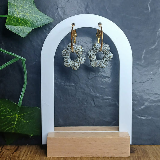 Pampilles petites fleurs  - Blanche & Noire à motif zèbre