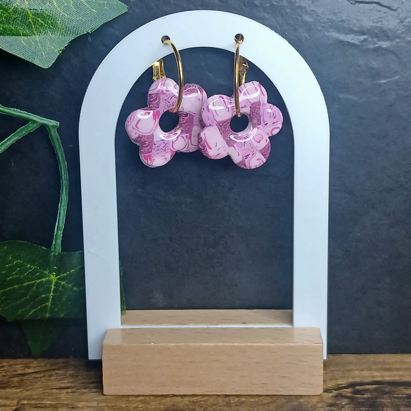 Pampilles petites fleurs  - Rose & Violette