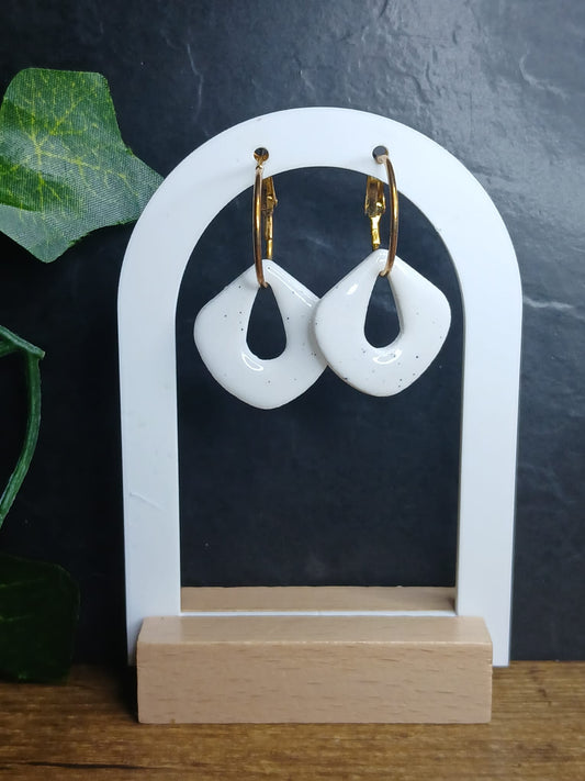 Pampilles gouttes pailletées - Blanche