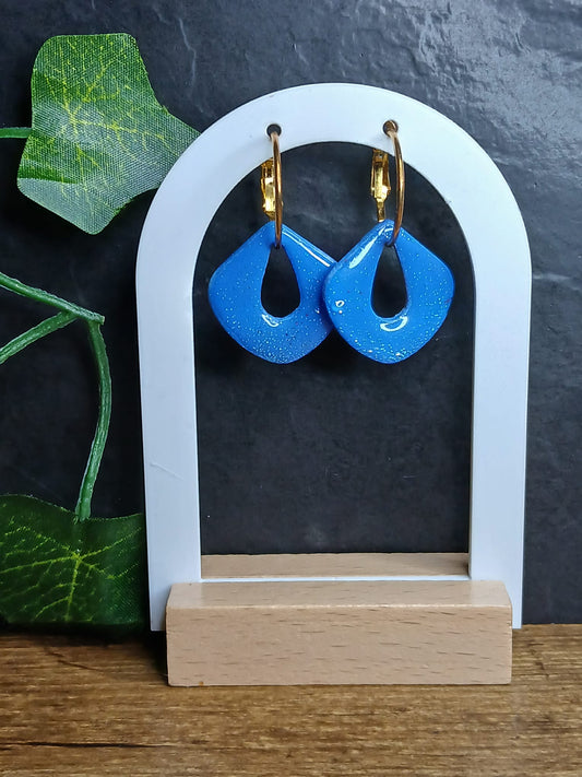 Pampilles unies à paillettes – Bleu brillant