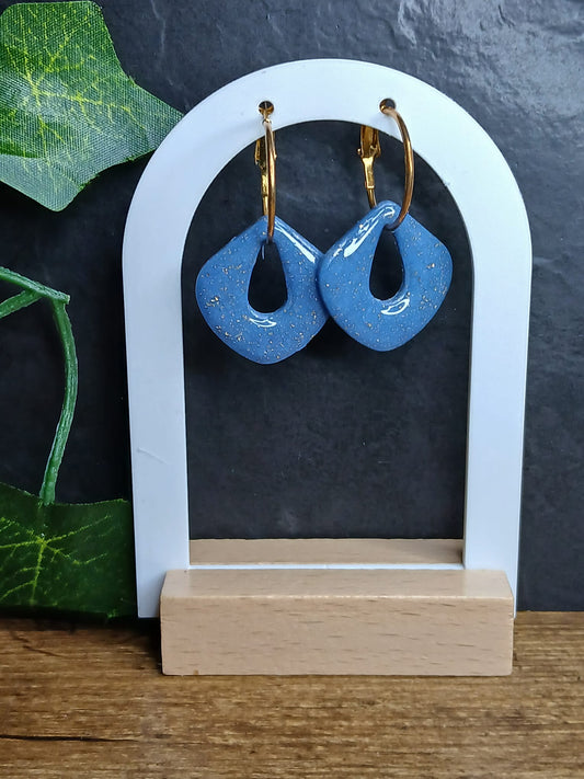 Pampilles unies à paillettes – Bleu