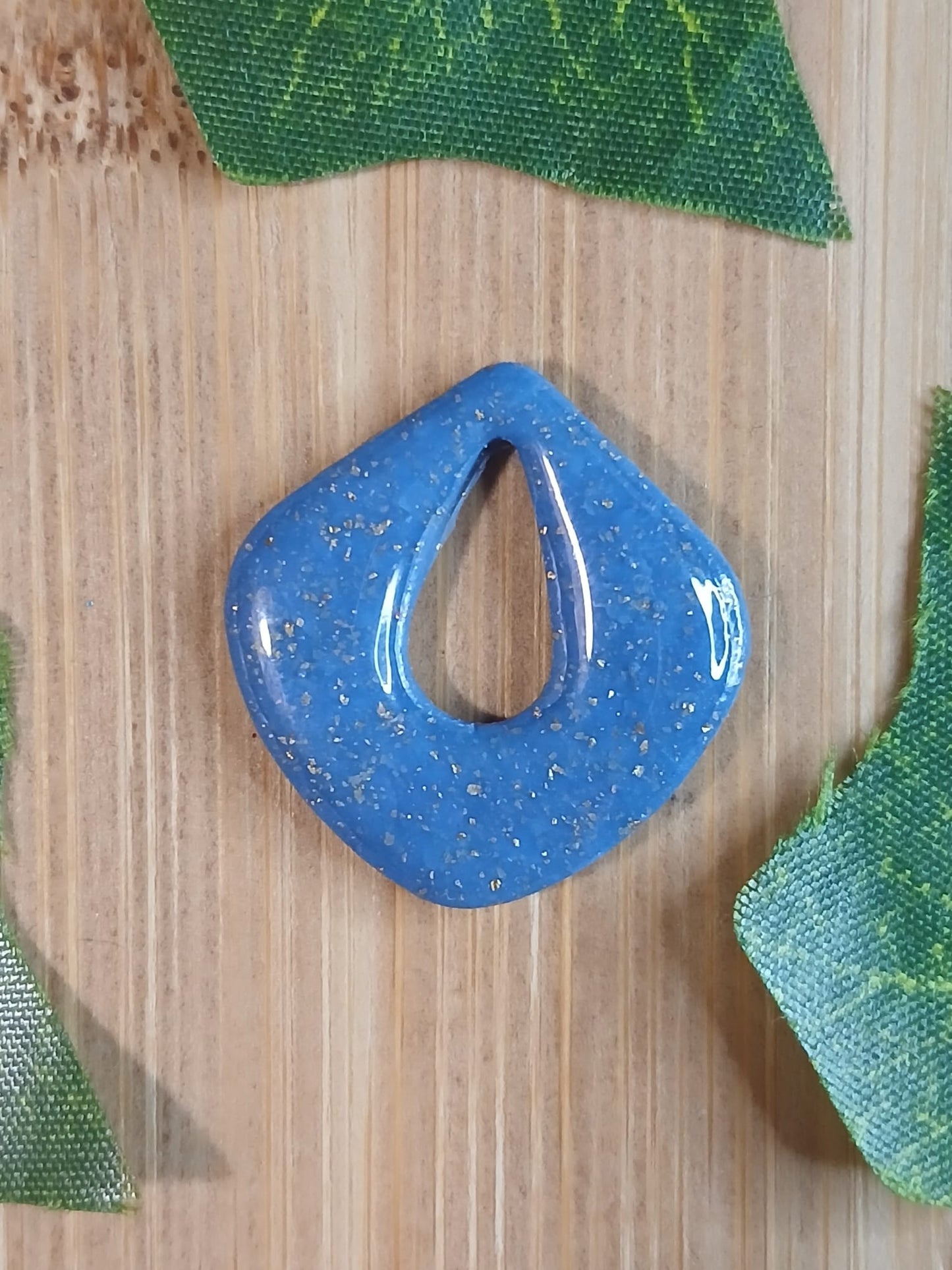 Pampilles unies à paillettes – Bleu