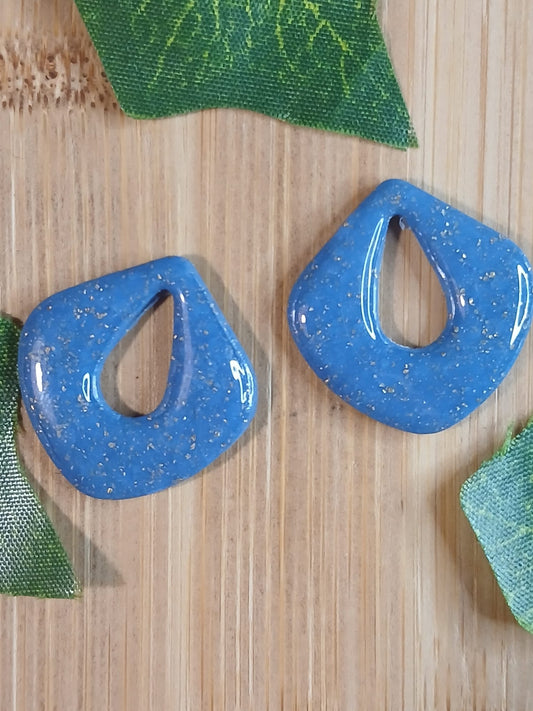 Pampilles unies à paillettes – Bleu