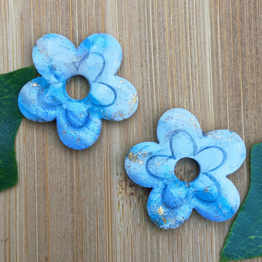 Pampilles Fleurs marquées – Bleu ciel