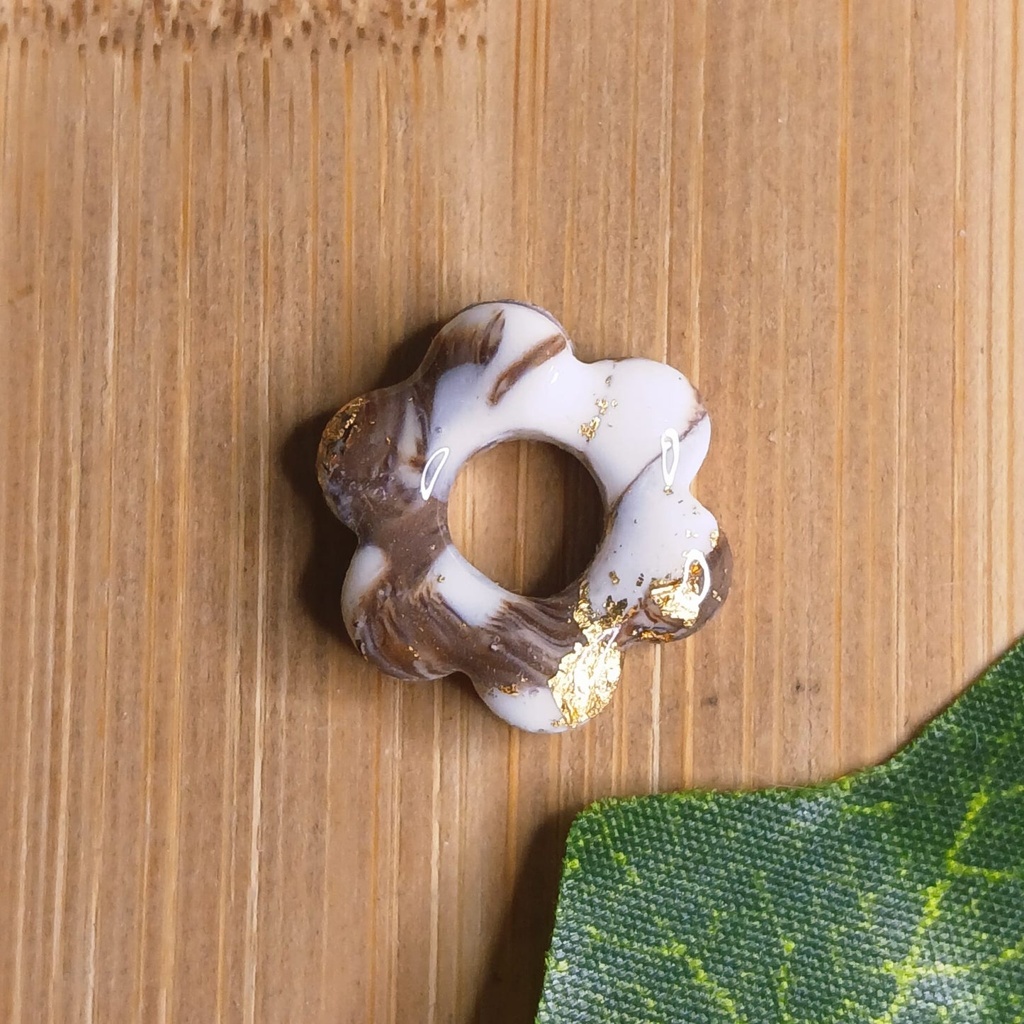 Pampilles Petites Fleurs – Taupe/Blanc