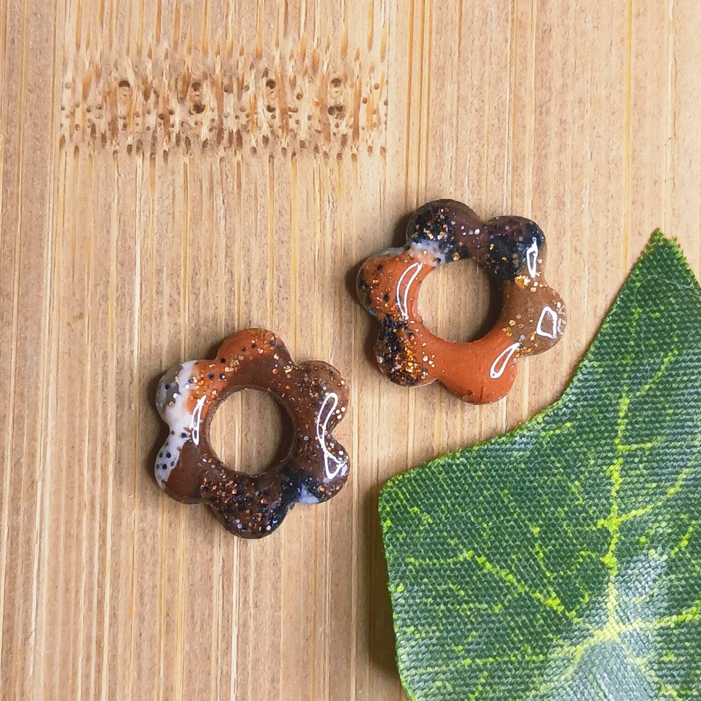 Mini-pampilles Petites Fleurs – Terracotta/Marron