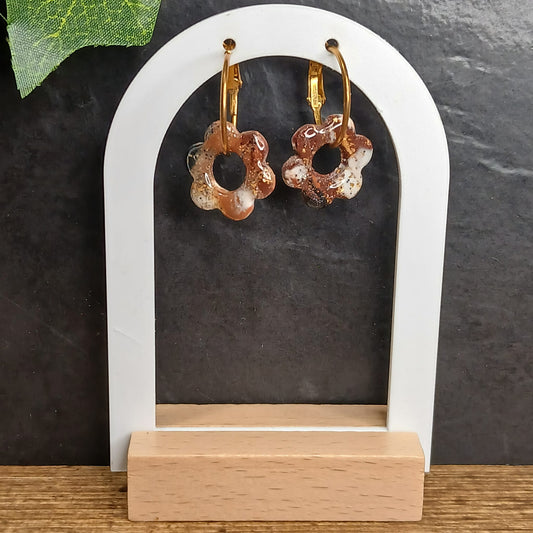 Pampilles Petites Fleurs – Beige/Marron