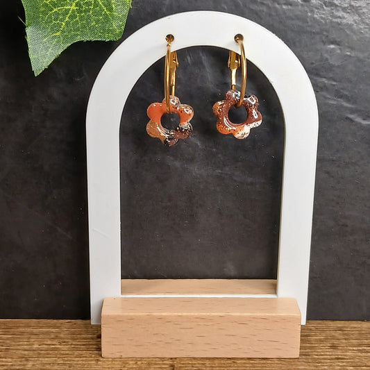 Mini-pampilles Petites Fleurs – Terracotta/Marron