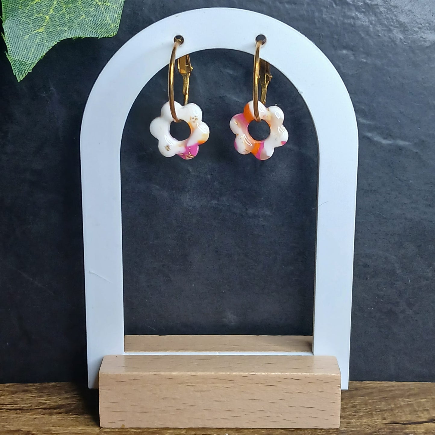 Mini-Pampilles Petites Fleurs – Rose / Orange / Blanc