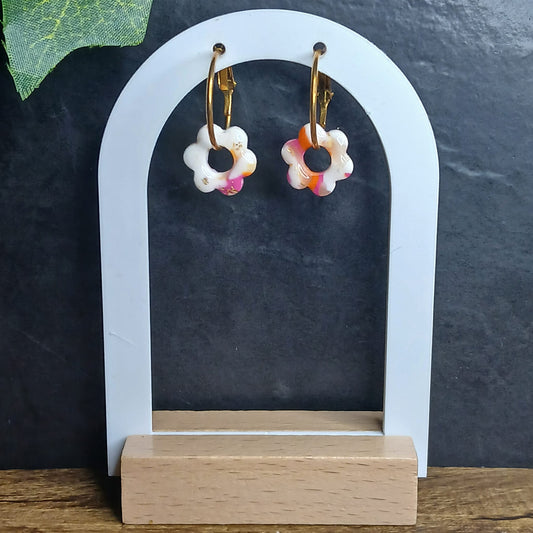 Mini-Pampilles Petites Fleurs – Rose / Orange / Blanc