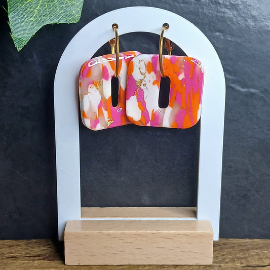 Pampilles Carré – Rose / Orange / Blanc