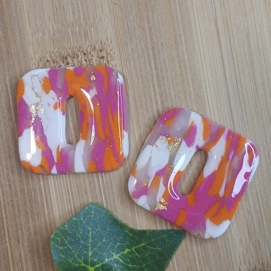 Pampilles Carré – Rose / Orange / Blanc